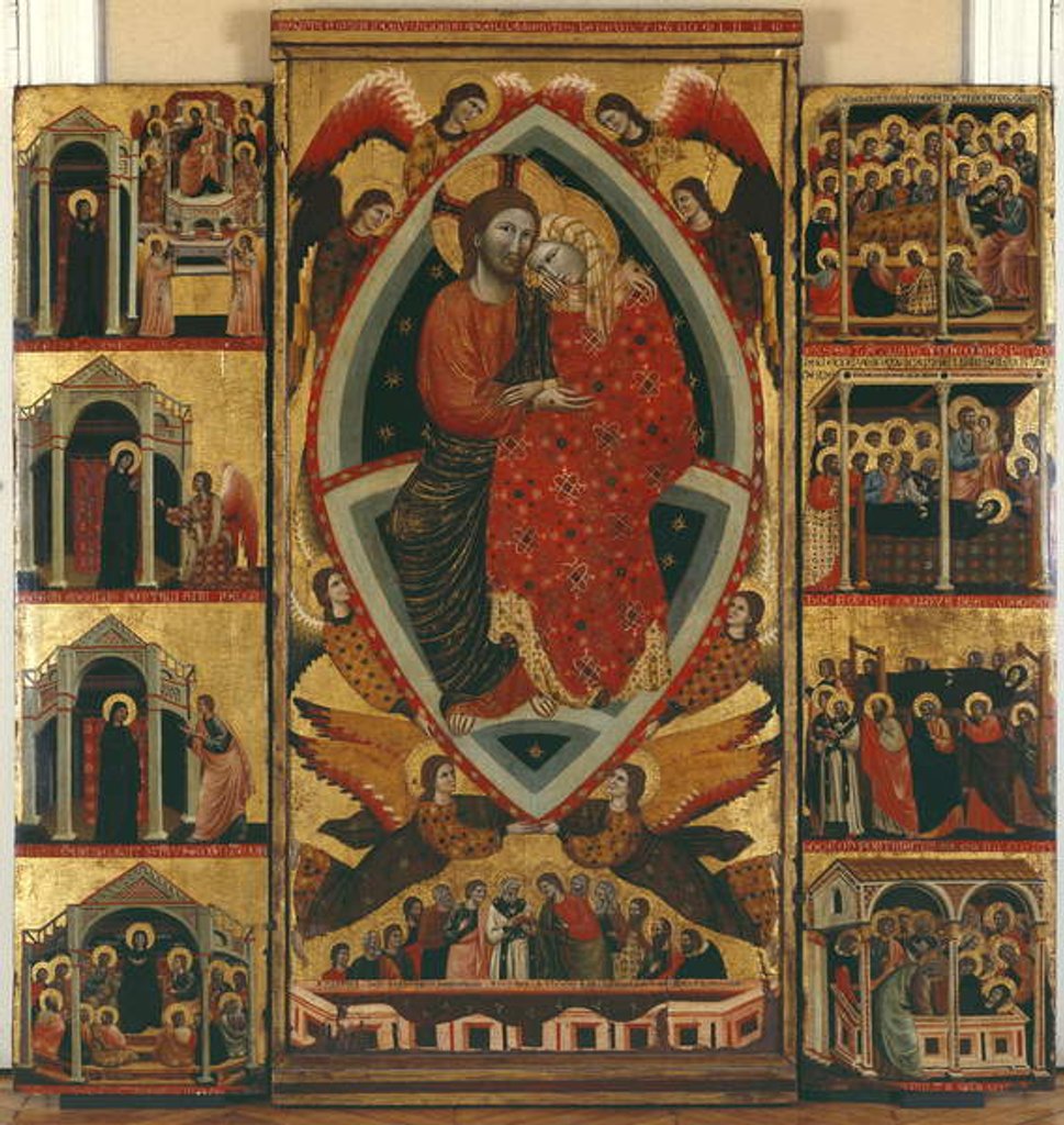 Detail of Tryptic of the Virgin by Maestro di Cesi