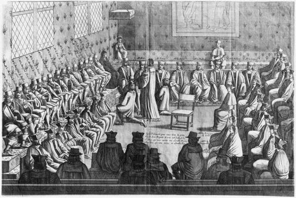 Detail of Session of Parliament presided by Regent Anne of Austria and Louis XIV by French School