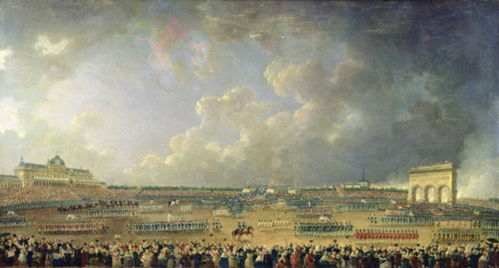 Detail of The Festival of the Federation at the Champ de Mars, 14 July 1790 by Pierre Antoine Demachy