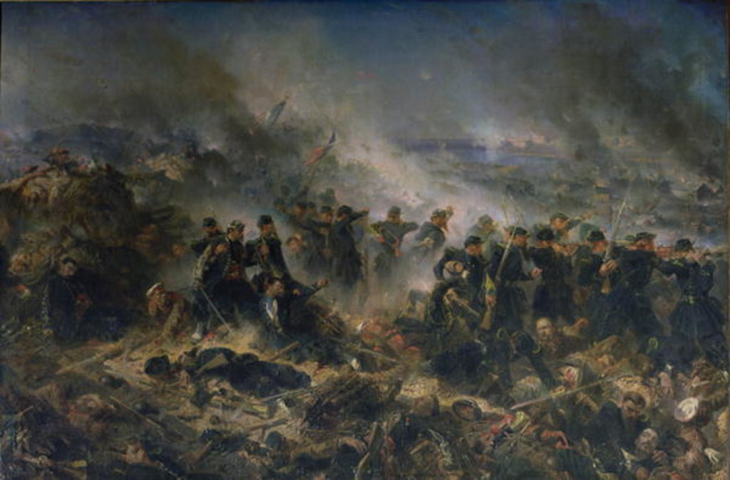 Detail of The Gervais Battery at the Siege of Sebastopol, 18th June 1855 by Alphonse Marie de Neuville