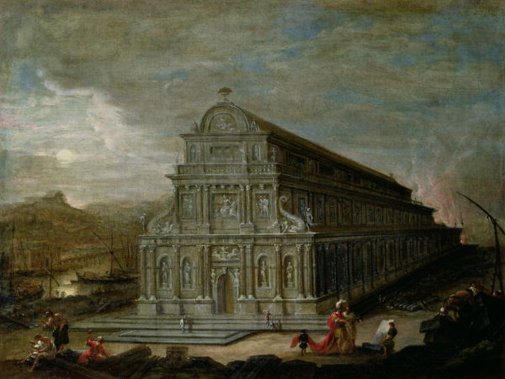 Detail of The Seven Wonders of the World: The Temple of of Diana at Ephesus by Wilhelm van Ehrenberg