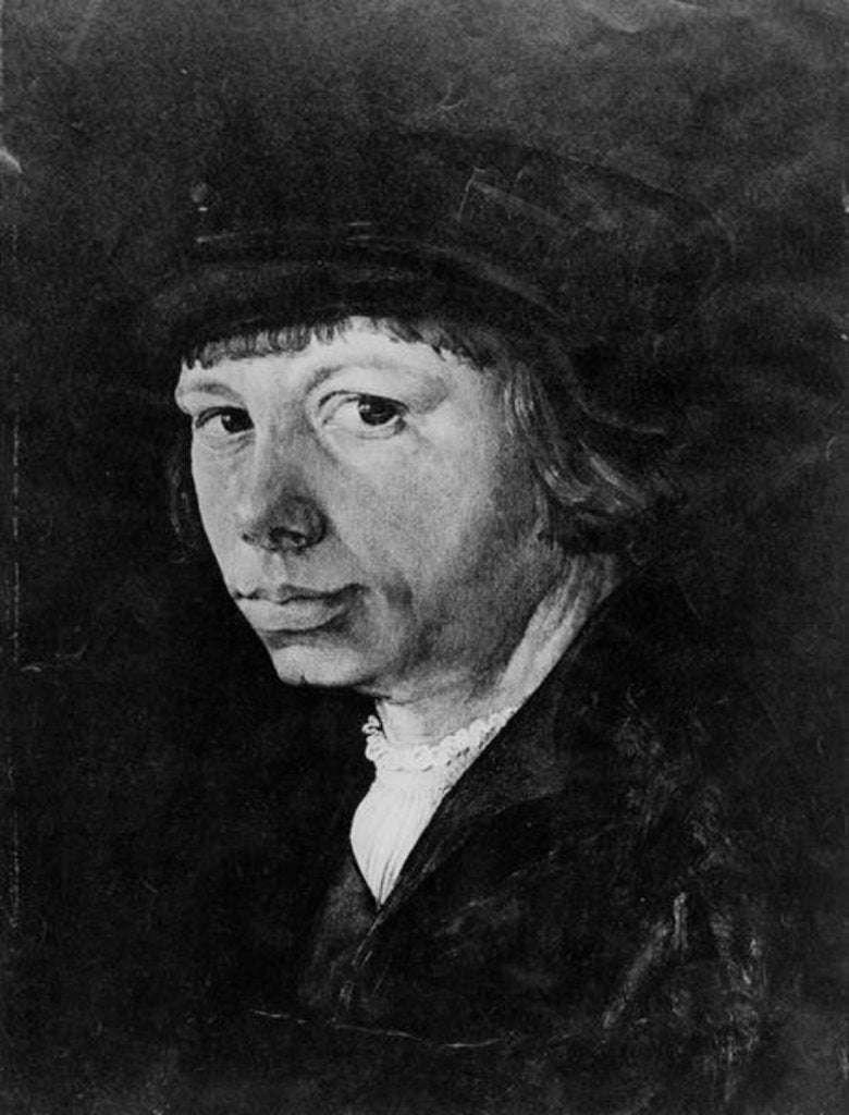 Detail of Self Portrait by Lucas van Leyden