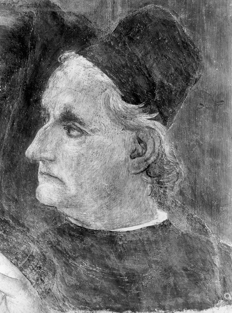 Detail of Portrait of Antonio Pollaiuolo by Filippino Lippi