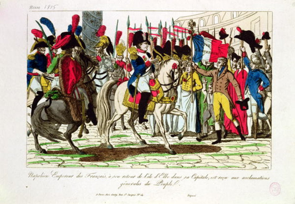 Detail of The People of Paris Acclaiming Napoleon on his Return from Elba in 1815 by French School