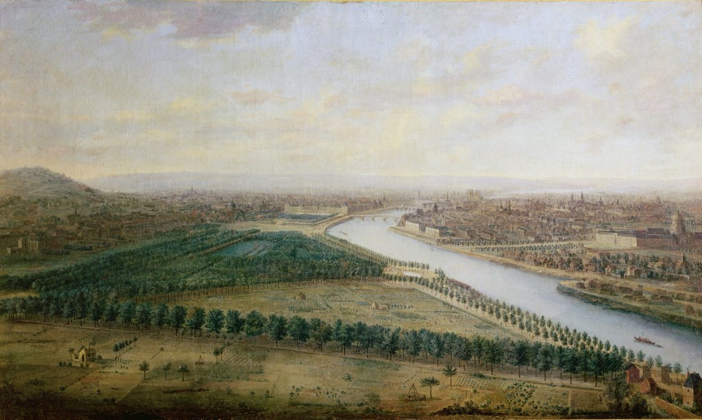 Detail of Paris, view from above the Champs-Elysees, c.1740 by Charles Leopold Grevenbroeck