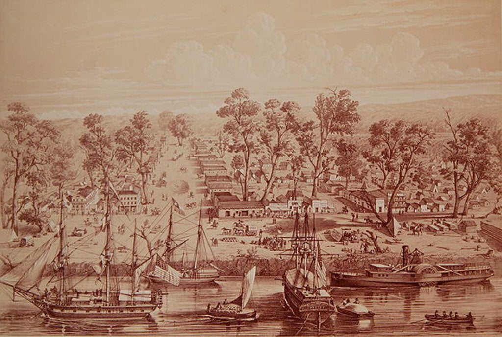 Detail of Town of Sacramento, 1820 by French School