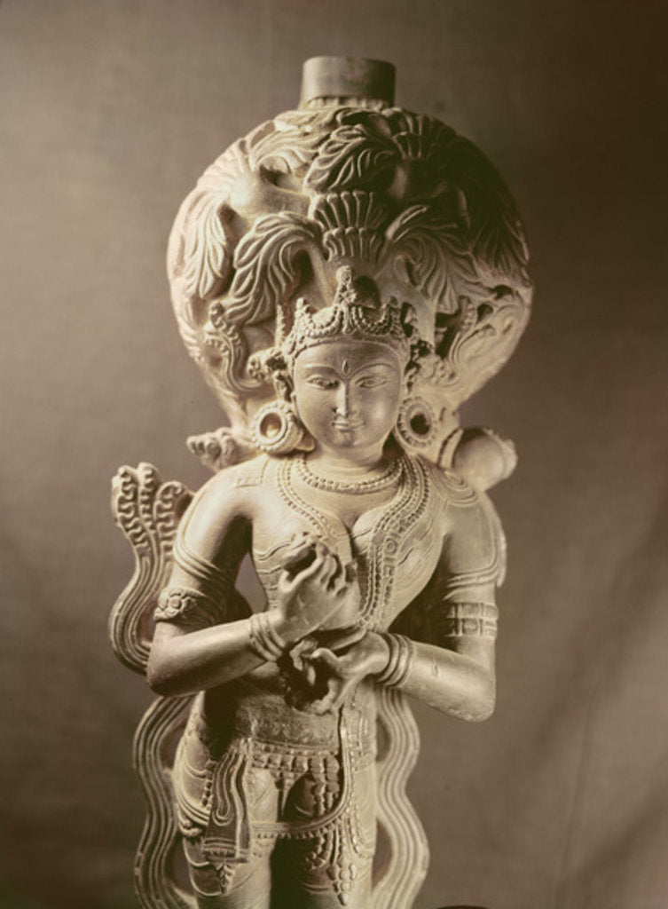 Detail of Statue of Ganga, Mahanad, Bengal, Sena Dynasty by School Indian