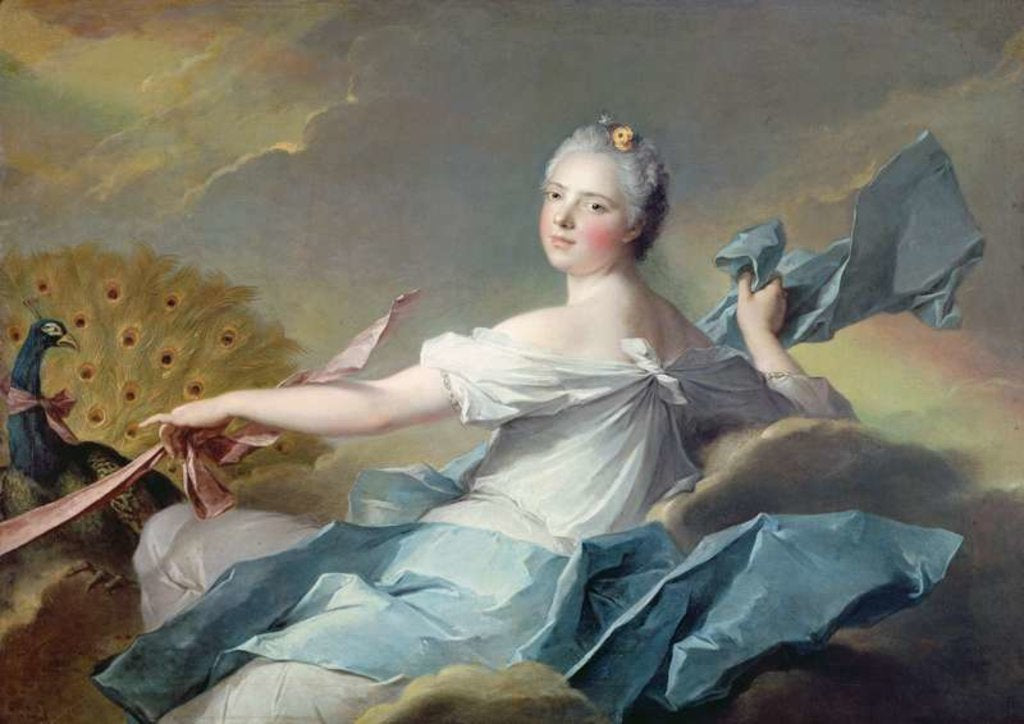 Detail of Adelaide de France, as the element of Air, 1750-1 by Jean-Marc Nattier