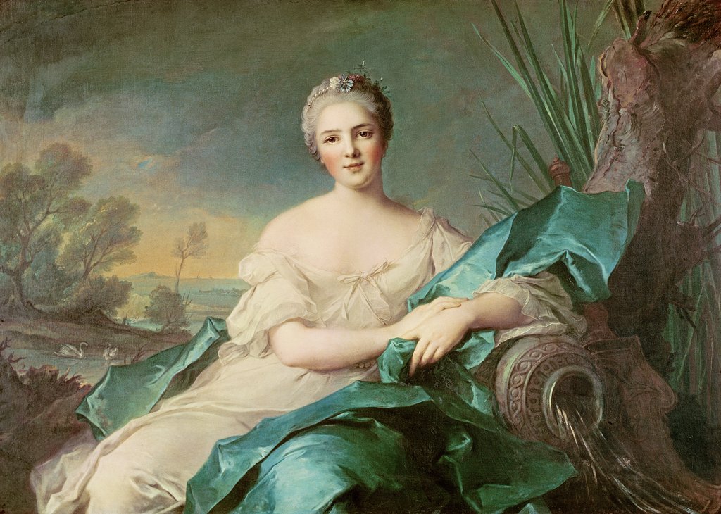 Detail of Victoire de France as the element of Water, 1750-1 by Jean-Marc Nattier