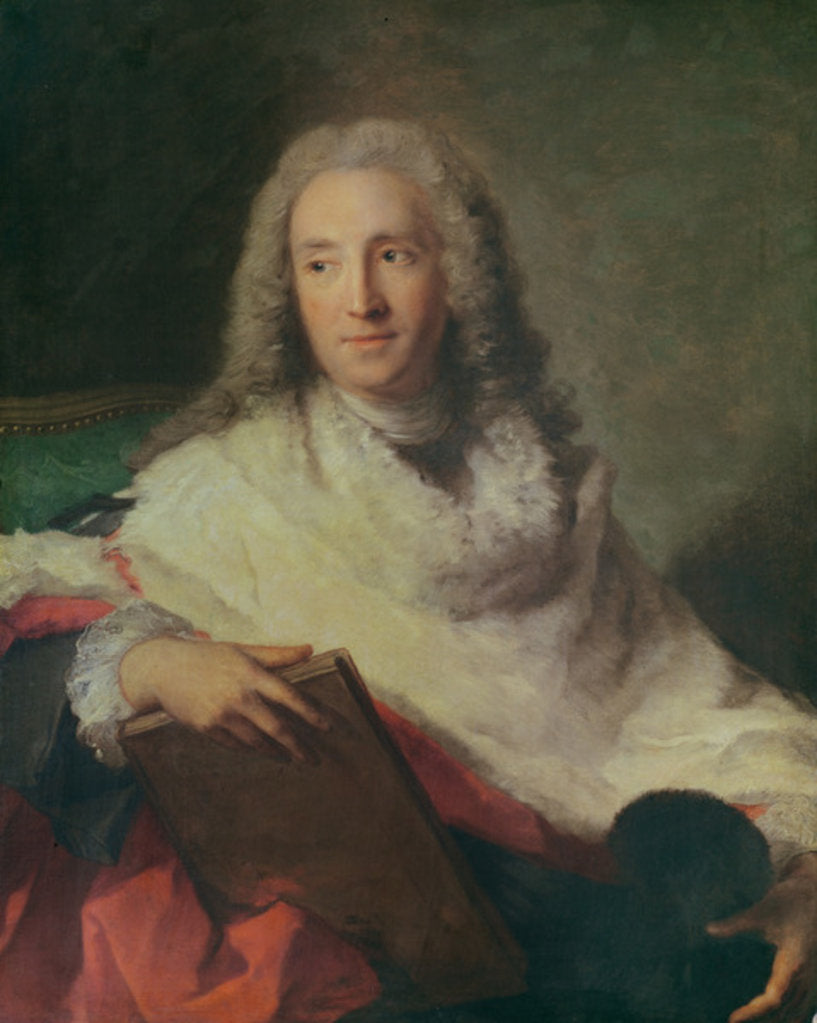 Detail of Portrait of Guillaume Joseph de l'Espine by Jean-Marc Nattier