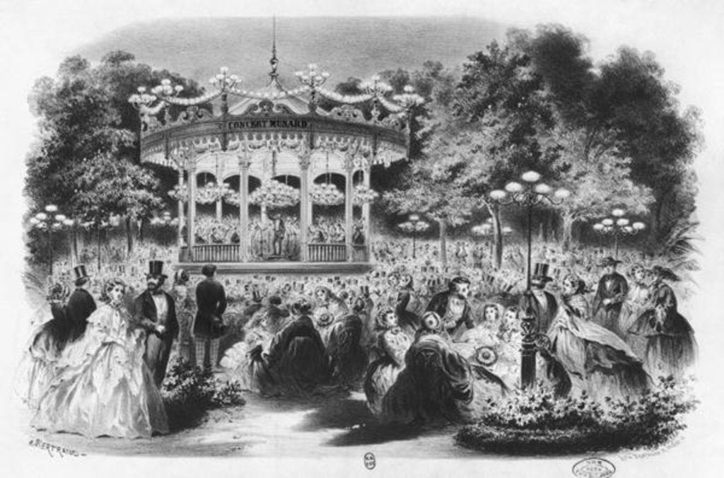 Detail of Musard concert at the Champs-Elysees, 1865 by French School