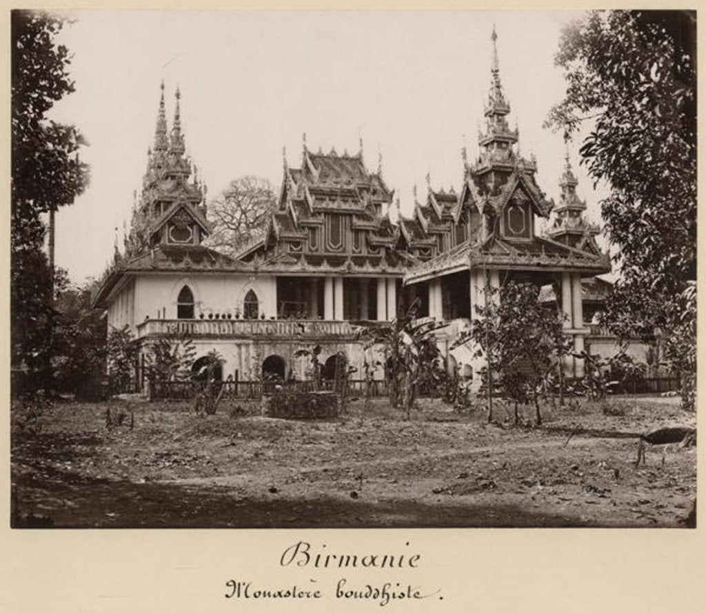 Detail of Teik Kyaung monastery, isle of Ka Toe, near Moulmein, Burma, c.1848 by Philip Adolphe Klier
