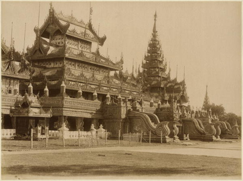 Detail of The Hman Kyaung or the glass monastery, Burma, c.1890 by Felice Beato