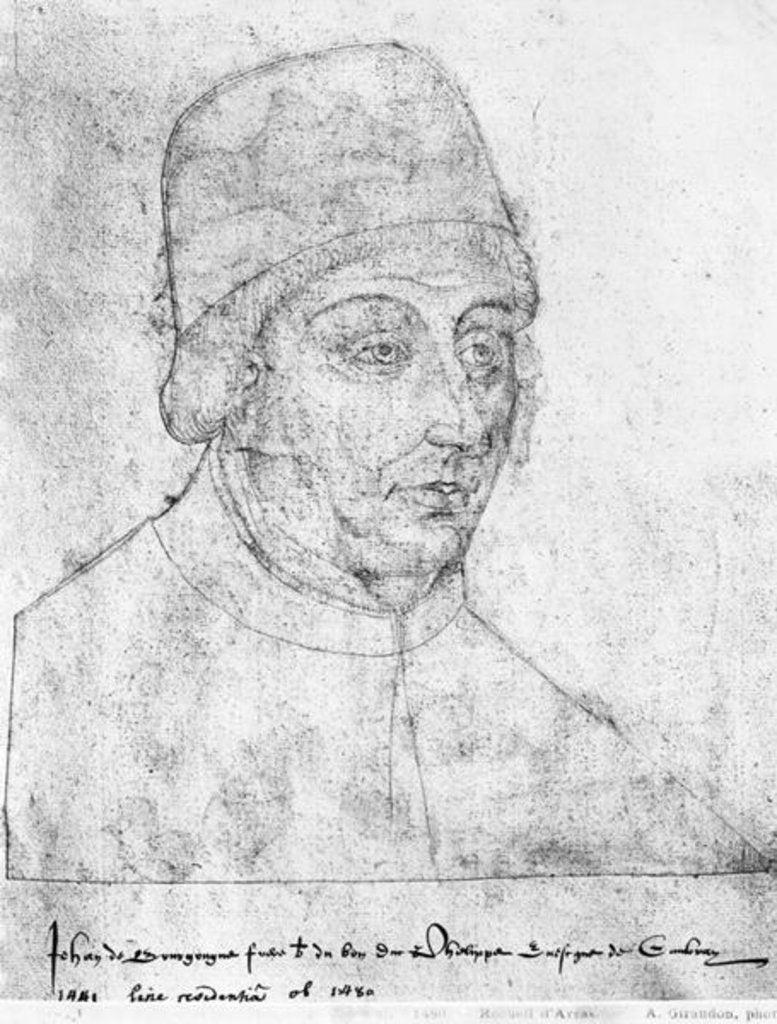 Detail of Ms 266 fol.96 John of Burgundy, bishop of Cambrai by Flemish School