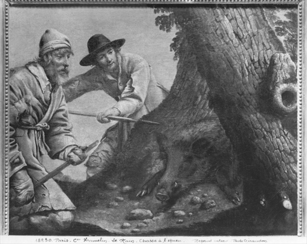 Detail of Boar hunt by Master of the Processions