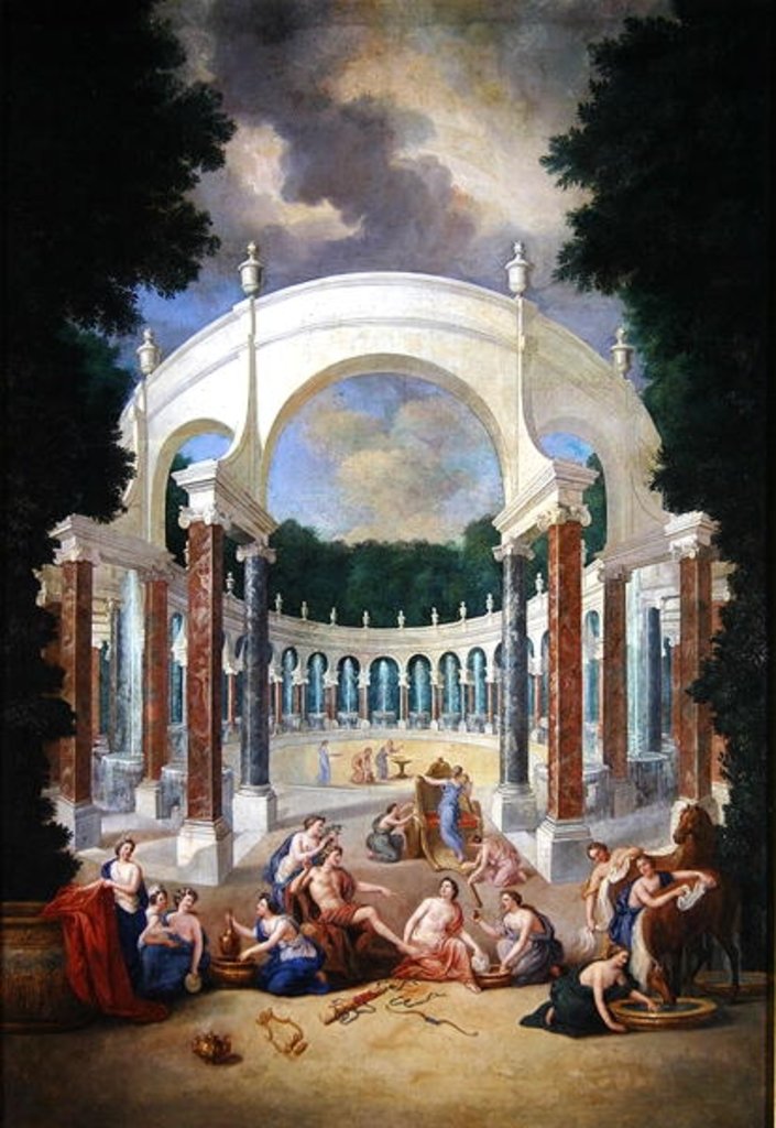 Detail of The Groves of Versailles. View of the Colonnade with Apollo and the Nymphs by Jean the Younger Cotelle
