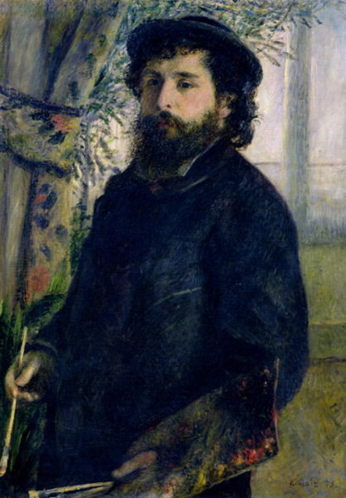 Detail of Portrait of Claude Monet 1875 by Pierre Auguste Renoir