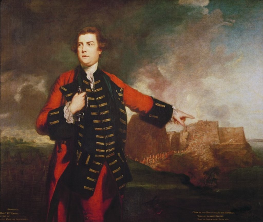 Detail of General William Keppel, Storming the Morro Castle, by Joshua Reynolds