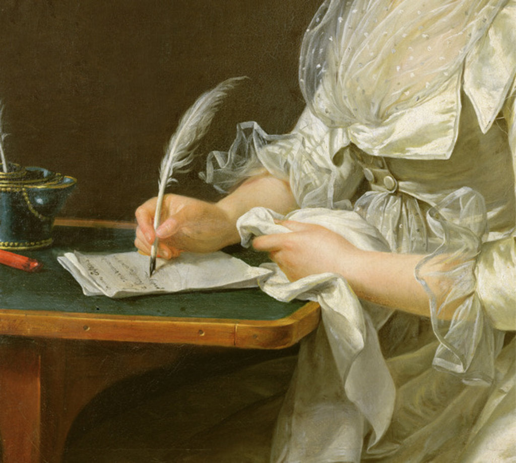 Detail of Portrait of a Woman, c.1787 by Adelaide Labille-Guiard