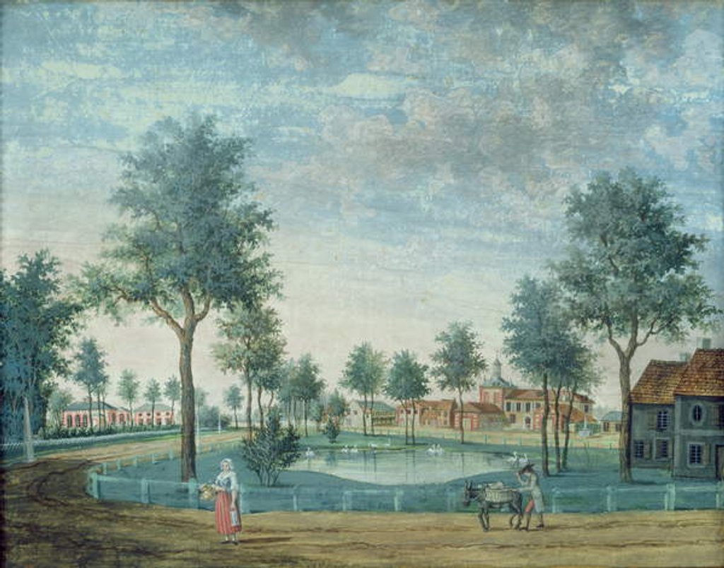 Detail of The Farm, Parc du Raincy by Louis Carrogis Carmontelle