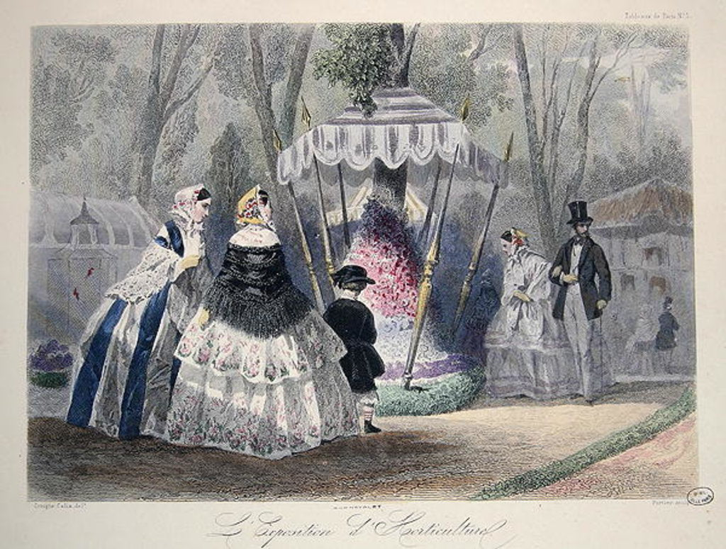Detail of L'Exposition d'Horticulture by Francois Claudius Compte-Calix