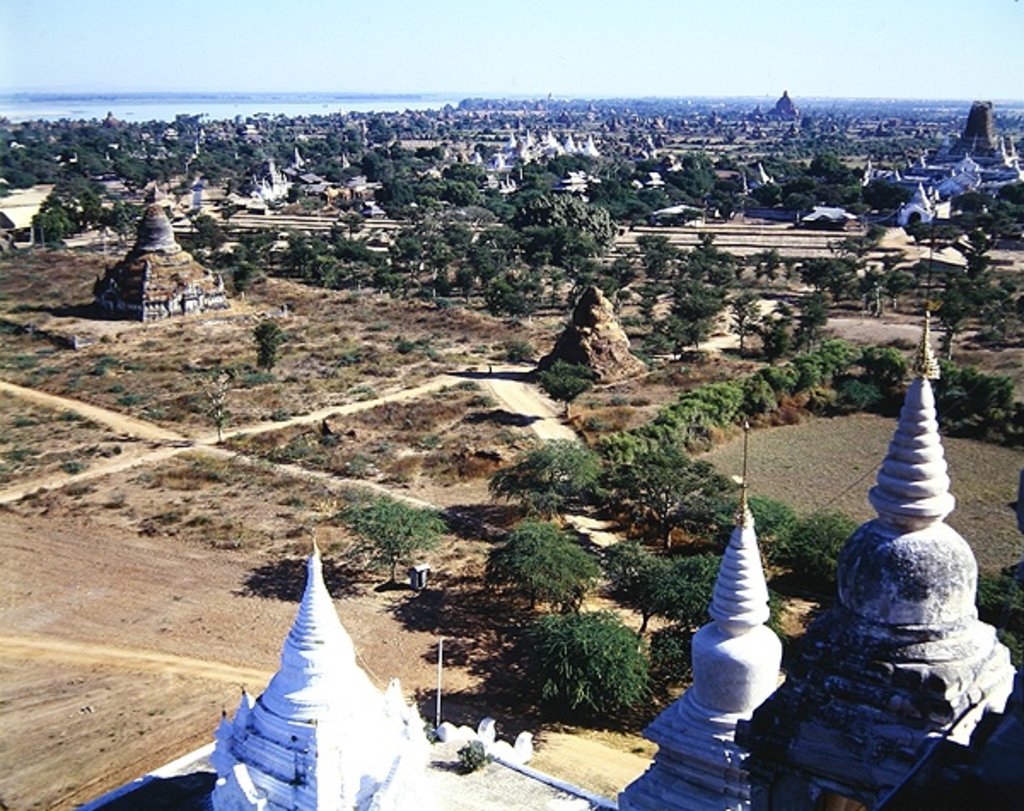Detail of View of Temples in Bagan, Burma by Anonymous