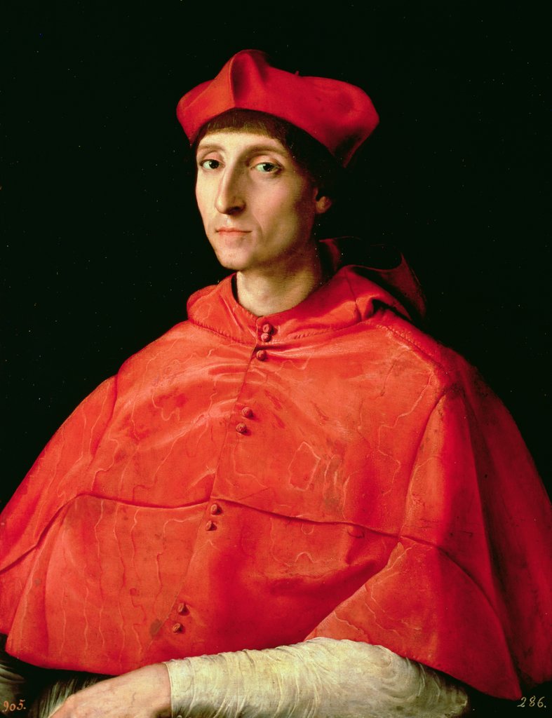 Detail of Portrait of a Cardinal by Raphael