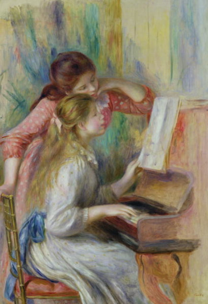 Detail of Young Girls at the Piano, c.1890 by Pierre Auguste Renoir