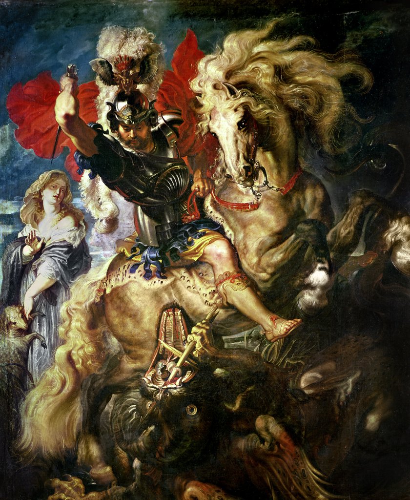 Detail of St. George and the Dragon, c.1606 by Peter Paul Rubens