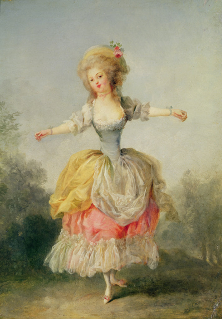 Detail of Dancer in Louis XVI costume by Jean-Frederic Schall