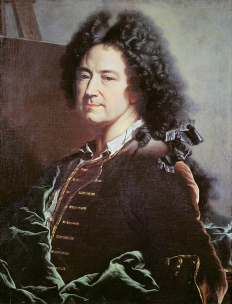 Detail of Self Portrait by Hyacinthe Francois Rigaud