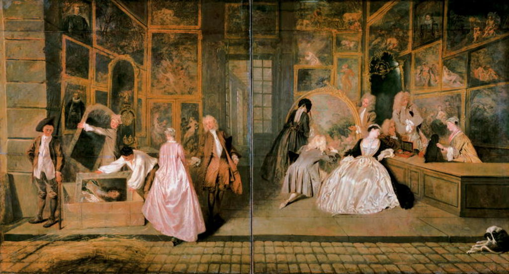 Detail of The Shop Sign of Gersaint, 1721 by Jean Antoine Watteau