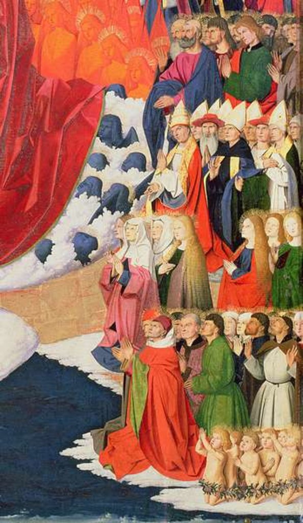Detail of The Coronation of the Virgin, completed 1454 by Enguerrand Quarton