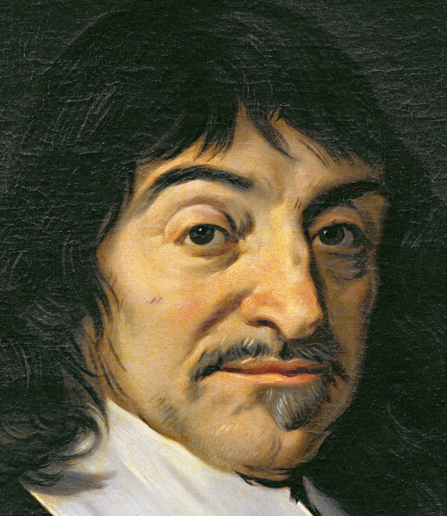 Detail of Portrait of Rene Descartes c.1649 by Frans Hals