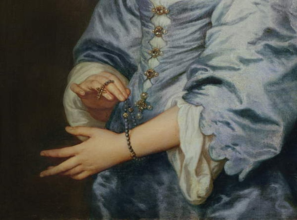 Detail of Marie Ruthven, Lady van Dyck, c.1639 by Anthony van Dyck