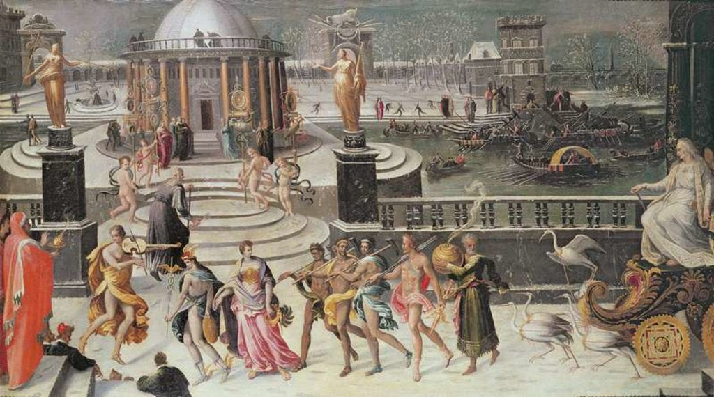 Detail of Triumph of Winter by Antoine Caron