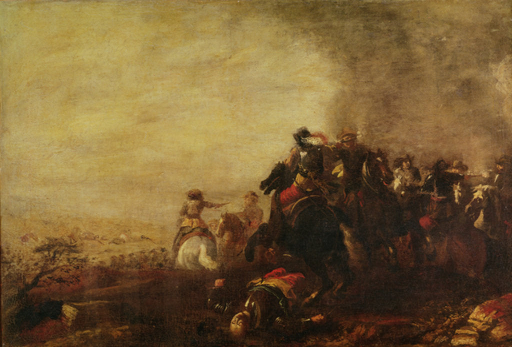 Detail of Battle by Jacques Courtois