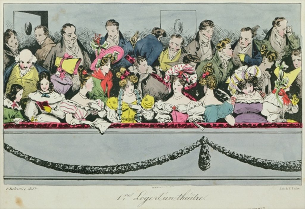 Detail of Premiere Loge d'un theatre by Fortune Delarue