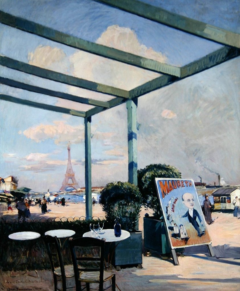 Detail of The River at Auteuil at 'Le Point du Jour', 1890 by Louis Jules Dumoulin