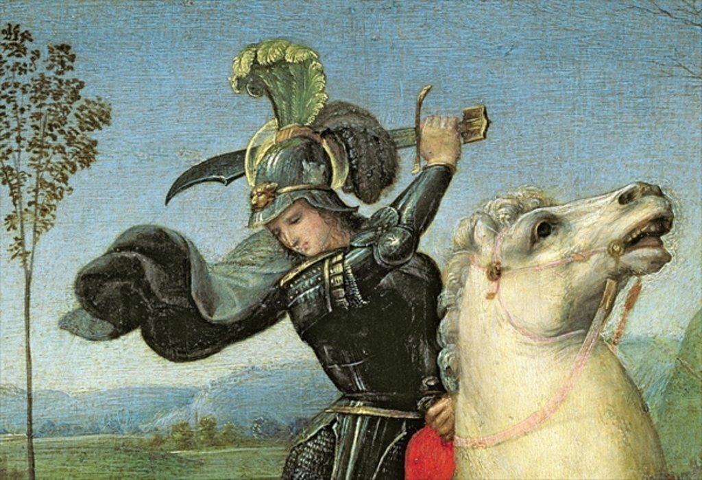Detail of St. George Struggling with the Dragon, c.1503-05 by Raphael