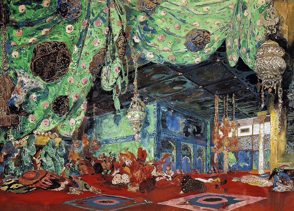 Detail of Set design for 'Scheherazade' by Rimsky-Korsakov 1916 by Leon Bakst