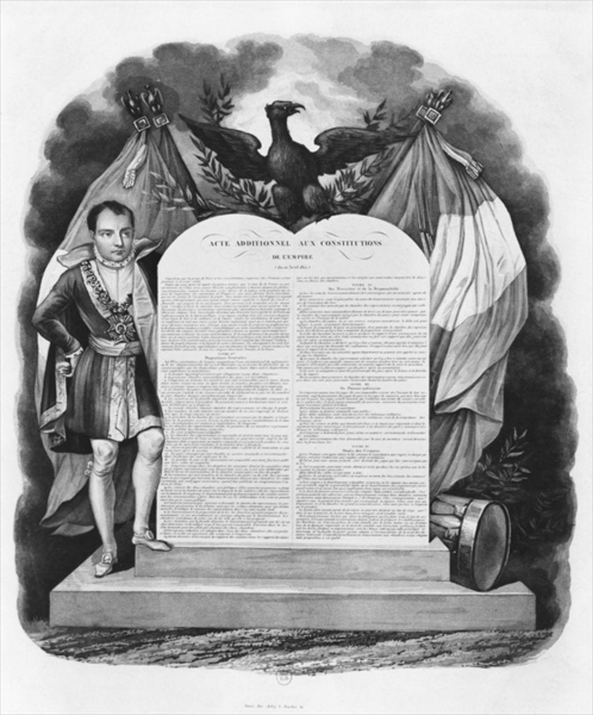 Detail of Additional act of 22nd April 1815 to the Constitutions of the Empire by French School