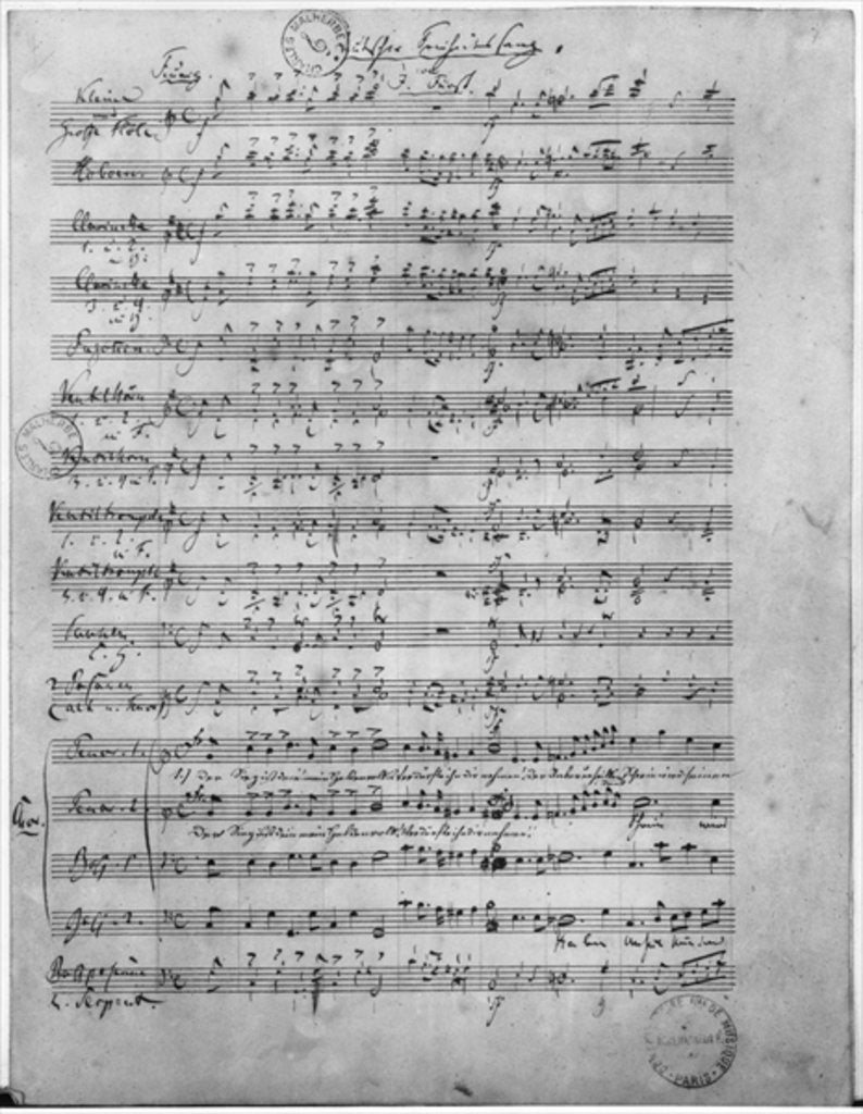 Detail of Ms.316, Three Lieder, Opus 65, Number 3, for male choir, 1847 by Robert Schumann