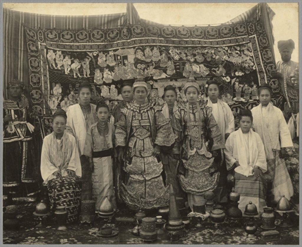 Detail of Theatre company, Burma, c.1910 by English Photographer