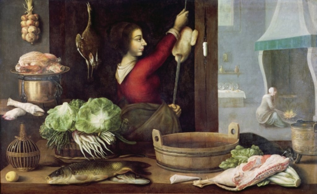 Detail of The Four Seasons, or Winter by Sebastian Stoskopff