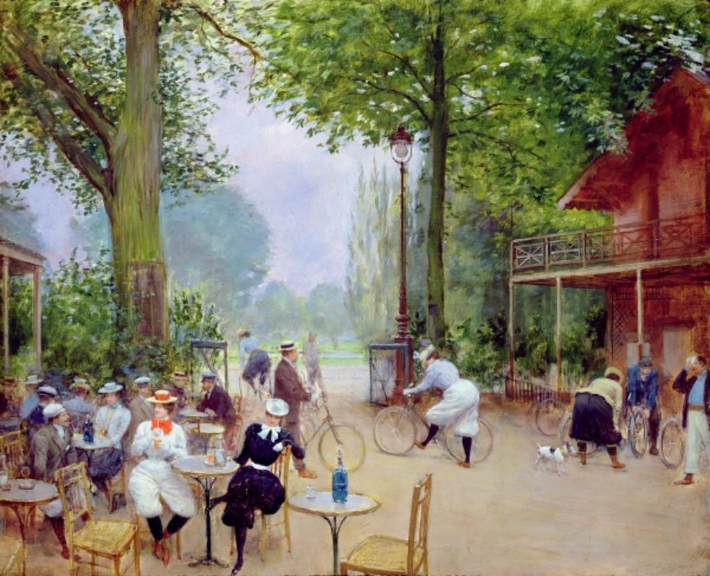 Detail of The Chalet du Cycle in the Bois de Boulogne, c.1900 by Jean Beraud