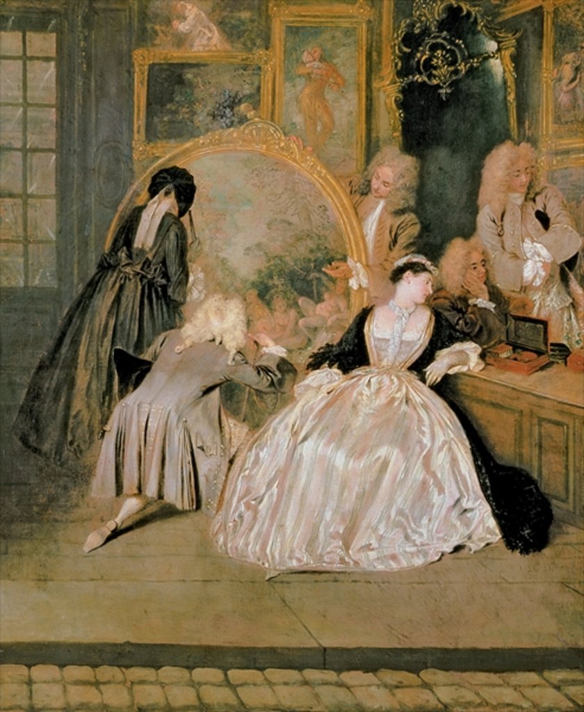 Detail of The Gersaint Shop Sign, 1721 by Jean Antoine Watteau