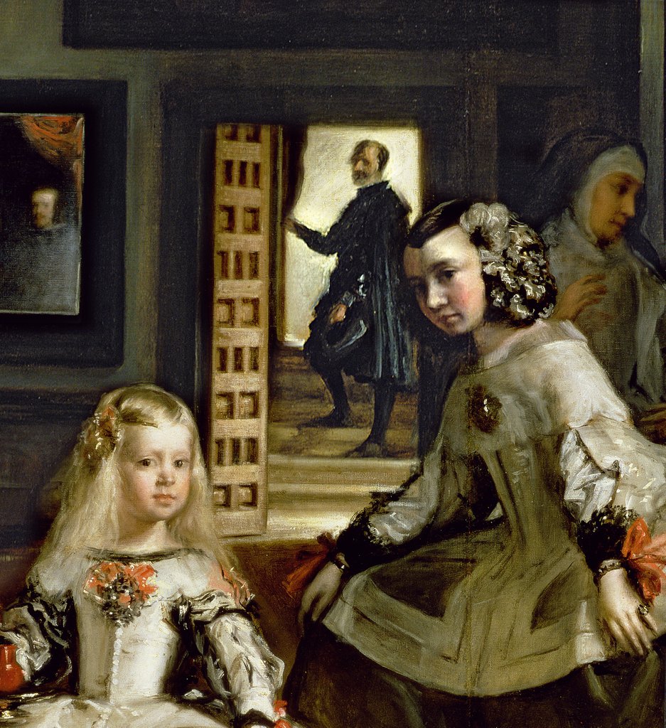 Detail of Las Meninas or The Family of Philip IV, c.1656 by Diego Rodriguez de Silva y Velazquez