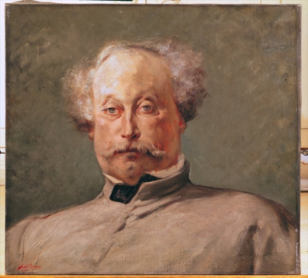 Detail of Portrait of Alexandre Dumas fils by Georges Clairin