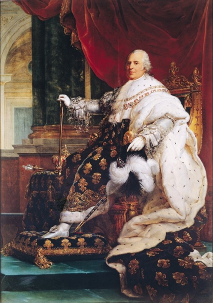 Detail of Portrait of King Louis XVIII of France by Francois Pascal Simon Baron Gerard
